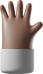 Brown skin waving hand with fingers splayed