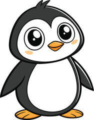 Adorable cartoon penguin illustration for kids