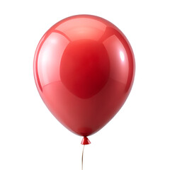 Red balloon isolated on transparent background