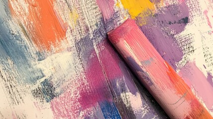 Abstract Colorful Paint Strokes and Roller