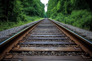 Fototapeta premium A train track in the middle of a desert