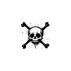 Skull and Crossbones Vector Illustration: A Symbol of Mortality and Rebellion