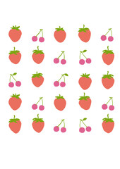 seamless pattern with strawberry