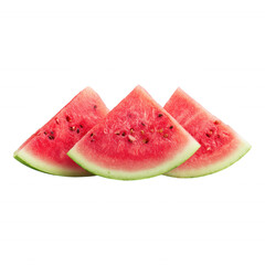 Fresh Watermelon Slices on Transparent Background