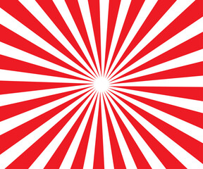 Red Sunburst for the background. flag of japanese. The rising sun.