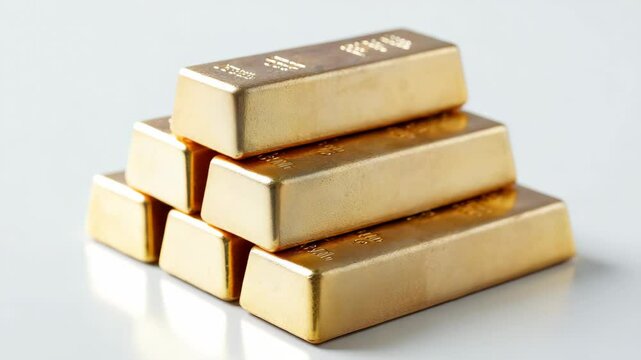 Stack of gold bars with the number 999999 on them. The bars are piled on top of each other