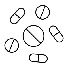 pills outline icon