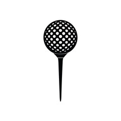Golf Tee Minimalist Vector Silhouette