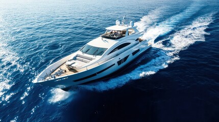Luxury Yacht Cruising the Azure Sea