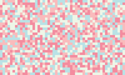 Abstract pixel art background. Soft pastel pink, blue, and cream squares create a calming, dreamy texture. Ideal for websites, presentations, branding, and social media.