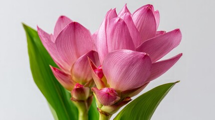 Fototapeta premium Close Up Pink Flowers With Water Droplets