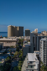 Waikīkī  is a Honolulu neighborhood and the eponymous Waikīkī beach on its south shore, on the island of Oʻahu in the U.S. state of Hawaii.