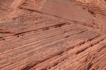Aztec Sandstone, Early Jurassic geological formation of primarily eolian sand . Beehive rock formations,Valley of Fire State Park, Clark County, Nevada geology. Weathering. Desert varnish