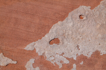 Caliche / Calcrete. Aztec Sandstone, Early Jurassic geological formation of primarily eolian sand . Beehive rock formations,Valley of Fire State Park, Clark County, Nevada geology. 