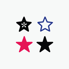 Obraz premium Star icon fully editable vector template