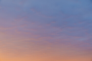 Sunset sky and evening glow