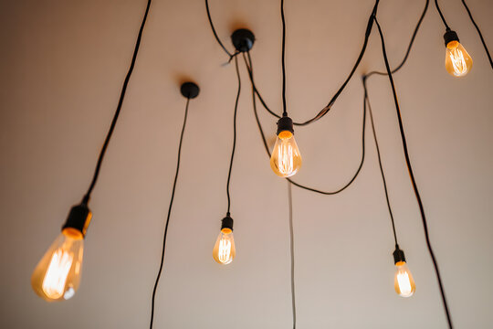 Edison bulbs hanging light fixture interior design decor