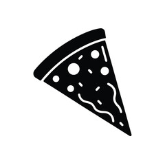 Pizza Slice Flavorful Vector Silhouette