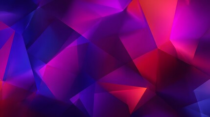 Obraz premium Striking abstract background featuring a dynamic multi colored gradient composed of sharp angular polygonal shapes in vibrant shades of magenta purple and red