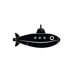 Submarine Futuristic Vector Silhouette