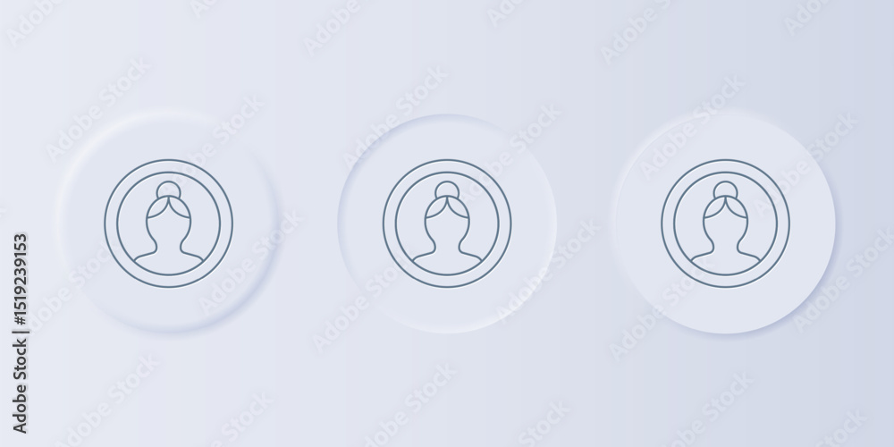 Poster grey create account screen icon isolated on grey background. set icons in square buttons. vector
