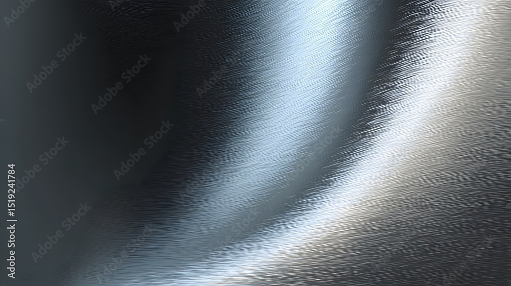 Aufkleber Sleek and minimalist chrome aluminum sheet with a smooth reflective surface and a subtle wave like gradient of light and shadow creating a dynamic and abstract visual effect