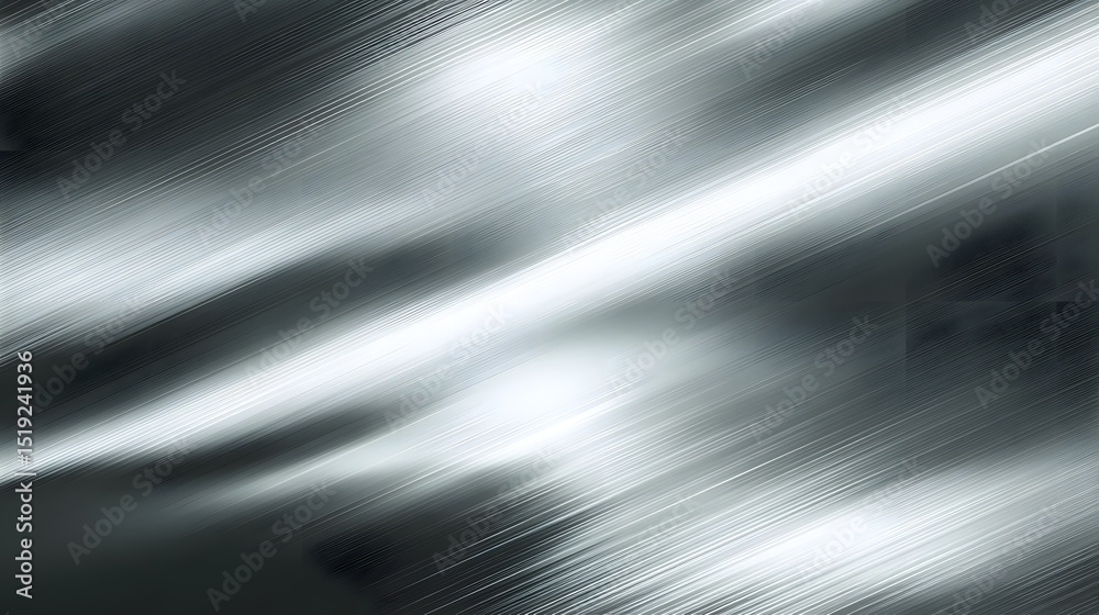 Poster captivating abstract composition featuring a smooth metallic backdrop with dynamic blurry white stre