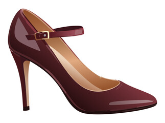 Classic Red Strapped High Heel Shoe