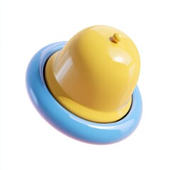 Fototapeta premium Yellow call bell with blue base