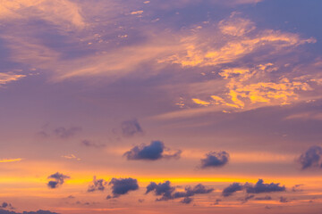 Sunset sky and evening glow
