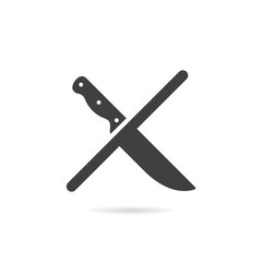 Vector Isolated No Knife Icon