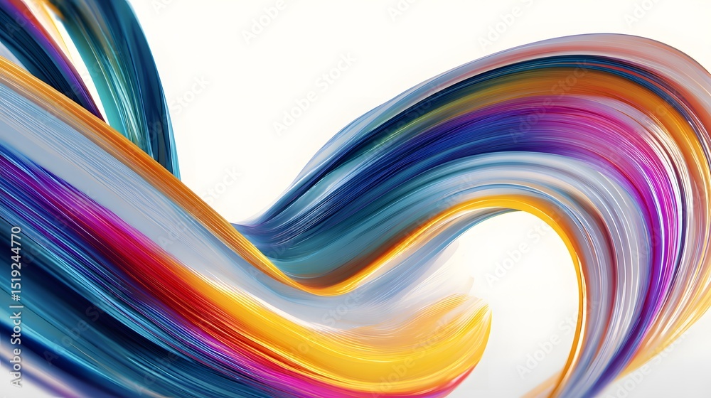 Poster Captivating abstract composition featuring dynamic swirling lines and shapes in a mesmerizing display of vivid colors and gradients creating a fluid dimensional and dreamlike visual experience