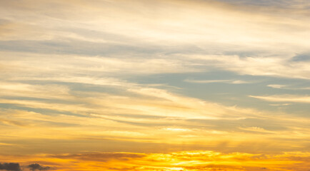 Sunset sky and evening glow