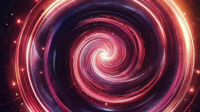 Cosmic Swirl With Vibrant Colors and Light Effects in Deep Space seamless motion video