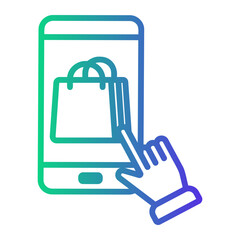 Obraz premium digital services Line Gradient Icon