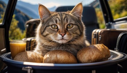 Majestic Siamese Adventure A Striking Feline Exploring the Serene Forest Glade, bathed in Golden Sunlight filtering through Dense Canopy, Amidst Vibrant Autumnal Colors and Mossy Textures.