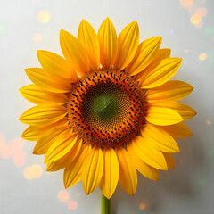 Naklejka premium A sunflower on a white background