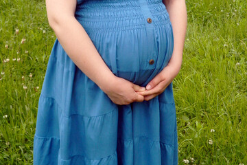 Pregnant Romanian woman. Woman expecting a baby