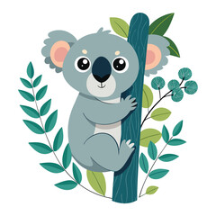 Cute Animals Silhouette & Line Vector