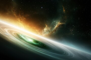 Glowing Cosmic Vortex in Space Nebula with Stars space nebula stars cosmic vortex cosmos universe ai