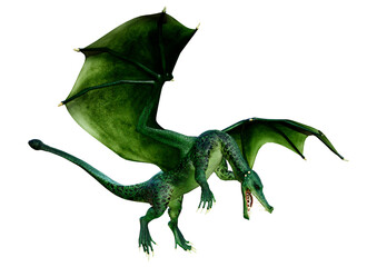 Obraz premium 3D Rendering Fairy Tale Dragon on White