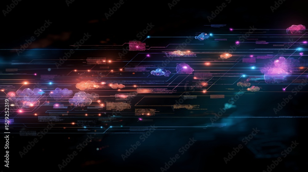 Poster exploring advanced cloud storage solutions and ai integration in digital environments