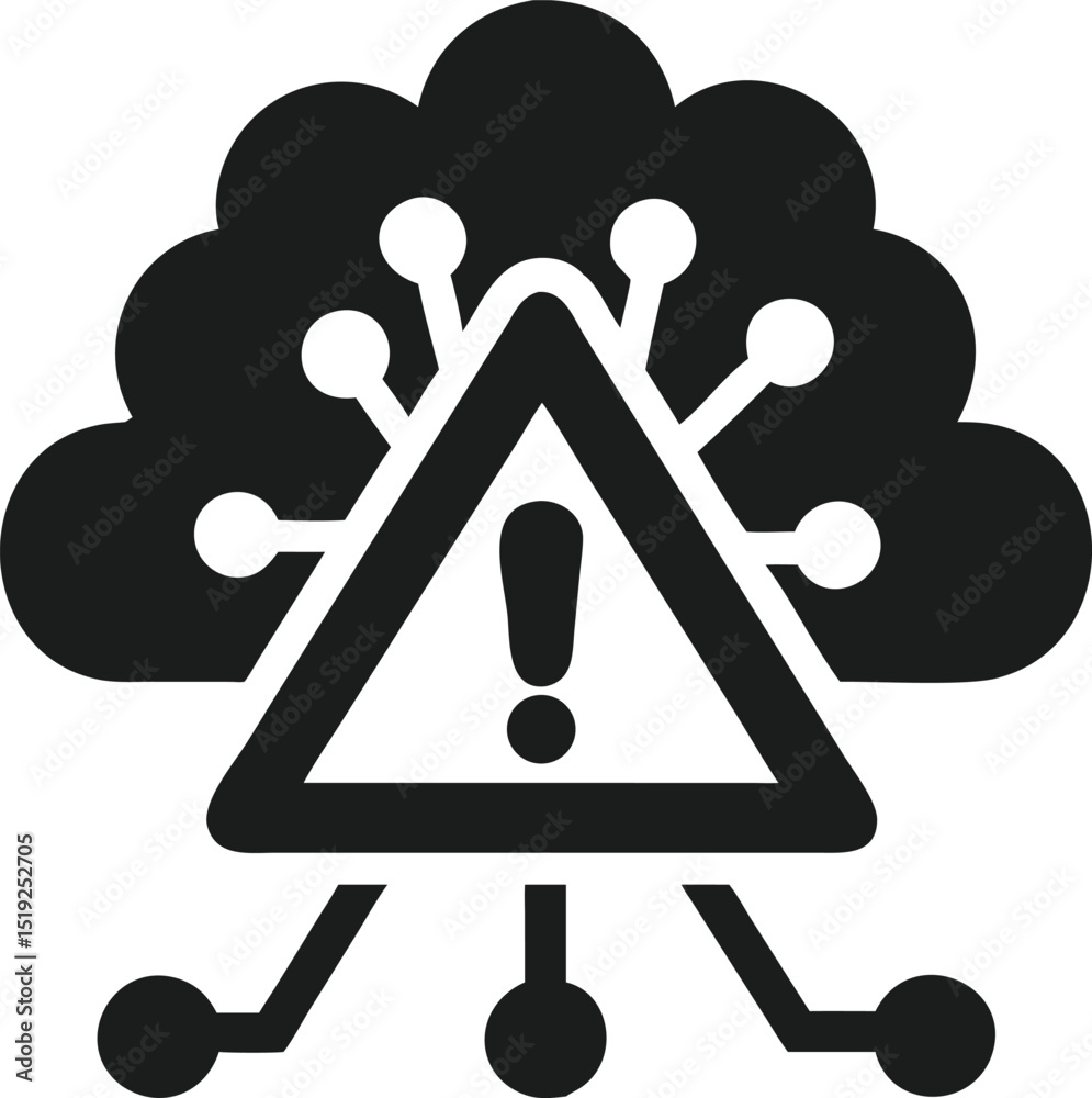 Poster vector design representing potential technology problems with information systems.