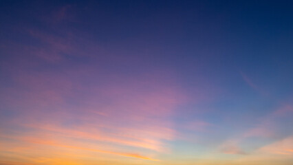Sunset sky and evening glow