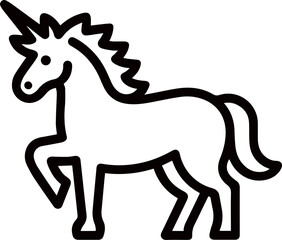 Unicorn stencil drawing svg