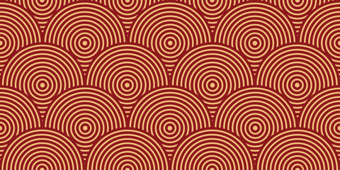 Happy Chinese new year pattern seamless vector. Wallpaper with chinese wave pattern on red background. Modern luxury oriental illustration for cover, banner, website, decor.