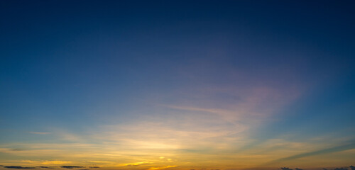 Sunset sky and evening glow