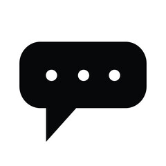 Speech bubble icon with three dots