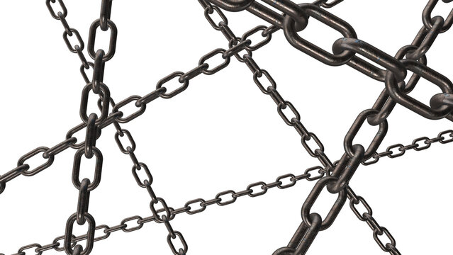 metal chain isolated