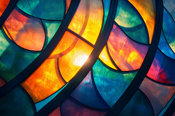 Fototapeta premium stained glass window